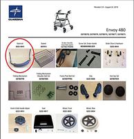 Medline G222-0915 SEAT, Walker, Envoy, 480/480HD, Black