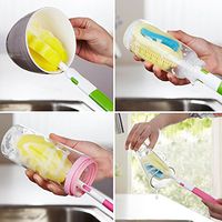 ❤Ywoow❤ ? Kitchen Cleaning Tool Sponge Brush for Wineglass Bottle Coffe Tea Glass Cup Brush, Long Water Bottle and Straw Cleaning Brush