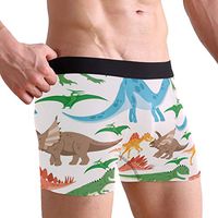 WXLIFE Cute Animal Dinosaur Pattern Boxer Briefs Men's Underwear for Men Boy