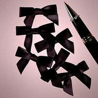 Mini Satin Bows - 1 3/8 Inch Width (50, Black)