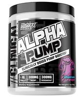 Nutrex Research Alpha Pump | Clinically Dosed Pump Booster | Peak02, GlycerSize, NooGandha, Vaso6, S7 | 20 Servings (Phantom Grape)