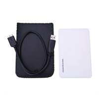 Awakingdemi Hard Disk Enclosure Case,2.5 Inch USB 3.0 Hard Drive Enclosure External Hard Drive Case with USB 3.0 Cable (White)