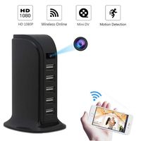 WiFi Hidden Camera Nanny Cam, HD USB Wireless Spy Camera 1080P 5-Port USB Charger Camera with Motion Detection for Home, Office