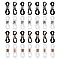 SUPVOX Rubber Metal Ends Retainer Connector for Glasses Eyeglass Chain Sunglasses Spectacle Cord Neck Strap Holder 100pcs