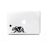 (2X) StickAny Laptop Series California Bear Repub Sticker for MacBook Pro, Chromebook, Surface Pro, and More (Black)