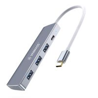 VANMASS USB C Hub, USB C to USB Adapter with Type C 3.1 Power Delivery, 3 USB 3.0 Ports Compatible with MacBook Pro and Type C Windows Laptops (Alloy Gray)