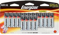 BATTERY, ENERGIZER MAX, AA 16 PK.