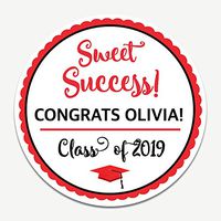 20 Personalized Class of 2019 Favor Stickers - Customized Graduation Envelope Seals (Grad11)
