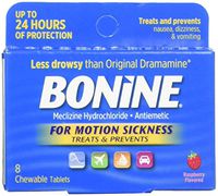 Bonine for Motion Sickness Chewable Tablets, Raspberry Flavored, 8 Each