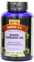 Nature’s Life Black Currant Oil Minis 500mg | With Omega 3-6 for Skin, Hair, Heart and Joint Health | 180ct, 180 Serv.