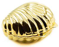 Sea Shell Purse Shaped Pocket Purse Portable Travel Pill Box & Medicine Organizer (1 Large Compartment)