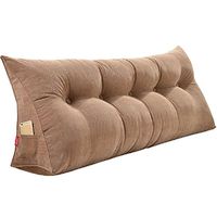 Mat Cushions - Headboard Bed Back Cushions Solid Color Large Cushions Soft Leather Sofa Washable Independent Lining Sofa Cushion (Color : A, Size : 180x20x50CM)