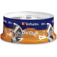 VERBATIM 25PK DVD-R 8X 4.7GB DIGITALMOVIE SPINDLE / 94866 /