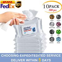 Alcohol Detergent Wipes,Large Wet Wipes(8"x6"),75% Soft Alcohol Wipes for All-Purpose Cleaning (10pack,Total 500wipes)