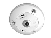 HDView Fisheye 12MP ONVIF IP Network Camera, De-Warping 180°(Wall Mount), 360°(Ceiling Mount), OEM DS-2CD63C2F-IVS, Build in Audio Alarm microSD, PoE, Night Vision, Weatherproof