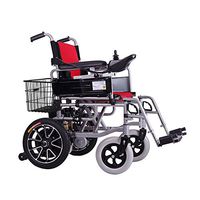 Jiu Si- Electric Wheelchair, Foldable Nursing Four-Wheel Electric Scooter, Elderly Disabled Automatic Wheelchair, Load Capacity 100kg Wheelchair (Color : B, Size : Lithium Battery 20A)
