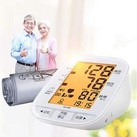 QIYUE Blood Pressure Monitor Upper Arm for Home Use, Auto Pulse Rate Systolic Diastolic BP Tracker, Irregular Heartbeat & Hypertension Detector, 3 Color Backlit Display, 2 * 192 Memories