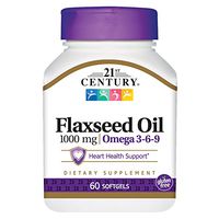 21st Century Flaxseed Oil 1000 mg Softgels, 60 Count