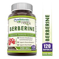 Pure Naturals Berberine 500 mg, 120 Capsules- Promotes Detoxification & Gastrointestinal Function* Supports Glucose Metabolism* Supports Heart Health*