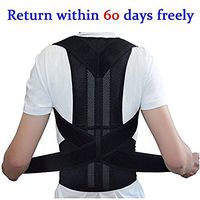 Posture Corrector, Back Shoulder Lumbar Waist Supporting Belt Bone Injury Correction Straighten Upper Back Slouching Corrective for Men or Women Muscle Compression Brace (M)