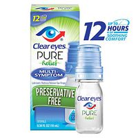 Clear Eyes | Pure Relief | Preservative Free Eye Drops | Multi-Symptom | 0.34 FL OZ