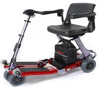 Luggie Mobility Scooter Suitcase: (No), Color: Red, Arm Rests: Flip-back armrests