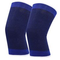 Zerone Cotton Knee Sleeve Brace High Elasticity Sports Knee Pads Unisex Knit Warm Knee Support Protector for Basketball Volleyball Soccer Running Joint Pain Relief and More, 1 Pair(Royal Blue)