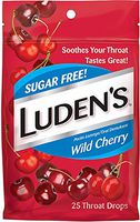 Luden's Sugar Free Throat Drops, Wild Cherry 25 ea (Pack of 5)