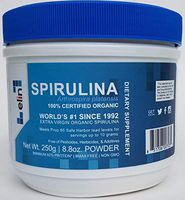 Elin Extra Virgin Spirulina Powder Dietary Supplement – 100% Certified USDA Organic – Extreme Purity and Nutrient Density – Non-GMO, BMAA Free – 250g