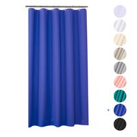 Plastic Shower Curtain, 48" W x 72" H EVA 8G Shower Curtain with Heavy Duty Clear Stones and Grommet Holes, Waterproof Thick Bathroom Plastic Shower Curtains Without Chemical Odor-Blue Purple