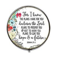 Jeremiah 29:11 Earrings for I Know The Plans I Have for You Bible Verse - Christian Art Photo Pill Box - Charm Pill Box - Glass Candy Box