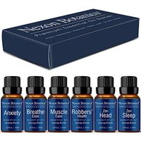 Essential Oil Blends Set 10 ml Each - Great Synergy Blends Kit for Aromatherapy and Diffuser - Perfect Gift - Anxiety, Breathe Ease, Muscle Ease, Robbers' Health, Zen Head, Sleep