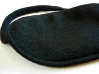 100% Cashmere Sleep Eye Mask with 100% Silk Lining Black