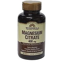 Windmill Natural Vitamins Magnesium Citrate 400mg 60 Tablets (Pack of 3)