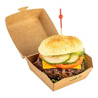 Mini Slider, Slider Burger, Mini Burger Box, Disposable Mini To Go Box - Kraft Brown - 2.75 Inch - 100ct Box - Restaurantware