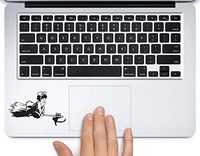 Kiki and Jiji on Broom Printed Trackpad Clear Vinyl Decal Sticker Compatible with Apple MacBook Pro Air 11" 12" 13" 15" All Years Laptop Trackpad Keyboard (13" Macbook Air)