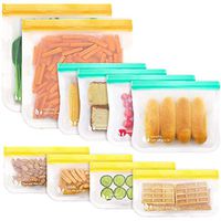 Niocaa 12 Pcs Vacuum Compression Bag Food Storage Bag Self-Sealing Food Bag Fresh-Keeping Bag