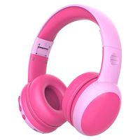 gorsun Bluetooth Kids Headphones with 85dB Limited Volume, Children's Wireless Bluetooth Headphones, Foldable Bluetooth Stereo Over-Ear Kids headsets - Pink