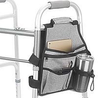 Side Walker Bags,Walker Organizer Pounch for Rollator and Folding Walkers,Walker side Accessories for Elderly, Seniors, Handicap, Disabled (Double Sided)