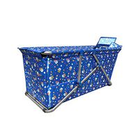Sunhai& Folding Bath Tubing Bucket Free Inflatable Thickening Warm And Warm Adult Bath Bath ( Color : B )