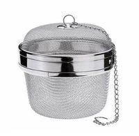 New Twist-Lock Spice Ball Tea Infuser Herb Infuser, Stainless Steel, Extra Large Size (3 ½" x 3 ½")