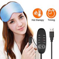 USB Steam Eye Mask, Adjustable Temperature Control Electric Heated Eye Mask to Relieve Eye Stress, Warm Therapeutic Treatment for Dry Eye, Blepharitis, Styes (Blue)