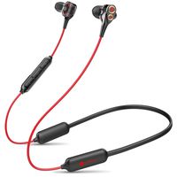 Linklike Quad Drivers Bluetooth 5.0 Sport Headphones, 16 Hours Playtime, IPX7 Waterproof, HiFi Sound, Noise Isolating, Lightweight Wireless Workout Earphones with Microphone, Earbuds for Running, B/R