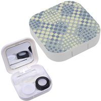 Portable Contact Lens Case Box Travel Kit Mirror + Bottle + Tweezers Container Holder [ Fashion Trend Colors ]