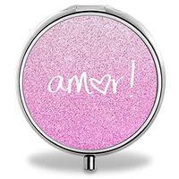 IMLONE Pill Organizer, Customized Amor Pill Boxes with 3 Components and Mirror for Travelling and Daily Needs