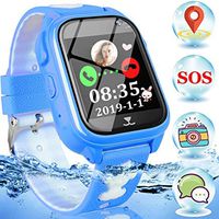 Kids Phone Smart Watch-IP68 Waterproof Kids GPS Tracker Smartwatch for 3-12 Year Touch Screen SOS Camera Game Anti-Lost Class-Mode Watch Holiday Gift Electronic Learning Toy for Kids