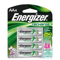 2 Pack of Rechargeable AA NiMH Battery Retail Pack - 4-pack