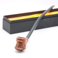 JYH-U Hand Carved Vintage Old Man Head Wooden Pipe, Easy-to-Clean Detachable Herbal Tools, Gifts from Father Art Collectors16.3in