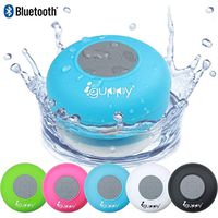 Guppy Water Resistant Bluetooth Shower Speaker - Wireless Portable, Kid-friendly, Built-in Control Buttons, Speakerphone, Powerful Suction Cup, Safety Lanyard - Best for Indoor & Outdoor Use (Blue)