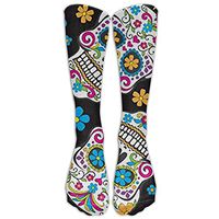 Sugar Skulls Black Compression Socks For Men & Women,Graduated Athletic Socks Reduce Muscle Soreness,Best For Running,Sport,Travel,Nurses,Medical,Pregnancy,Marathon,Flight. as pictureOne Size